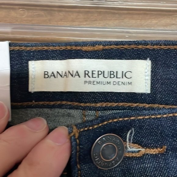 Banana Republic Premium Denim size 27 low-rise skinny dark wash jeans - Picture 2 of 11